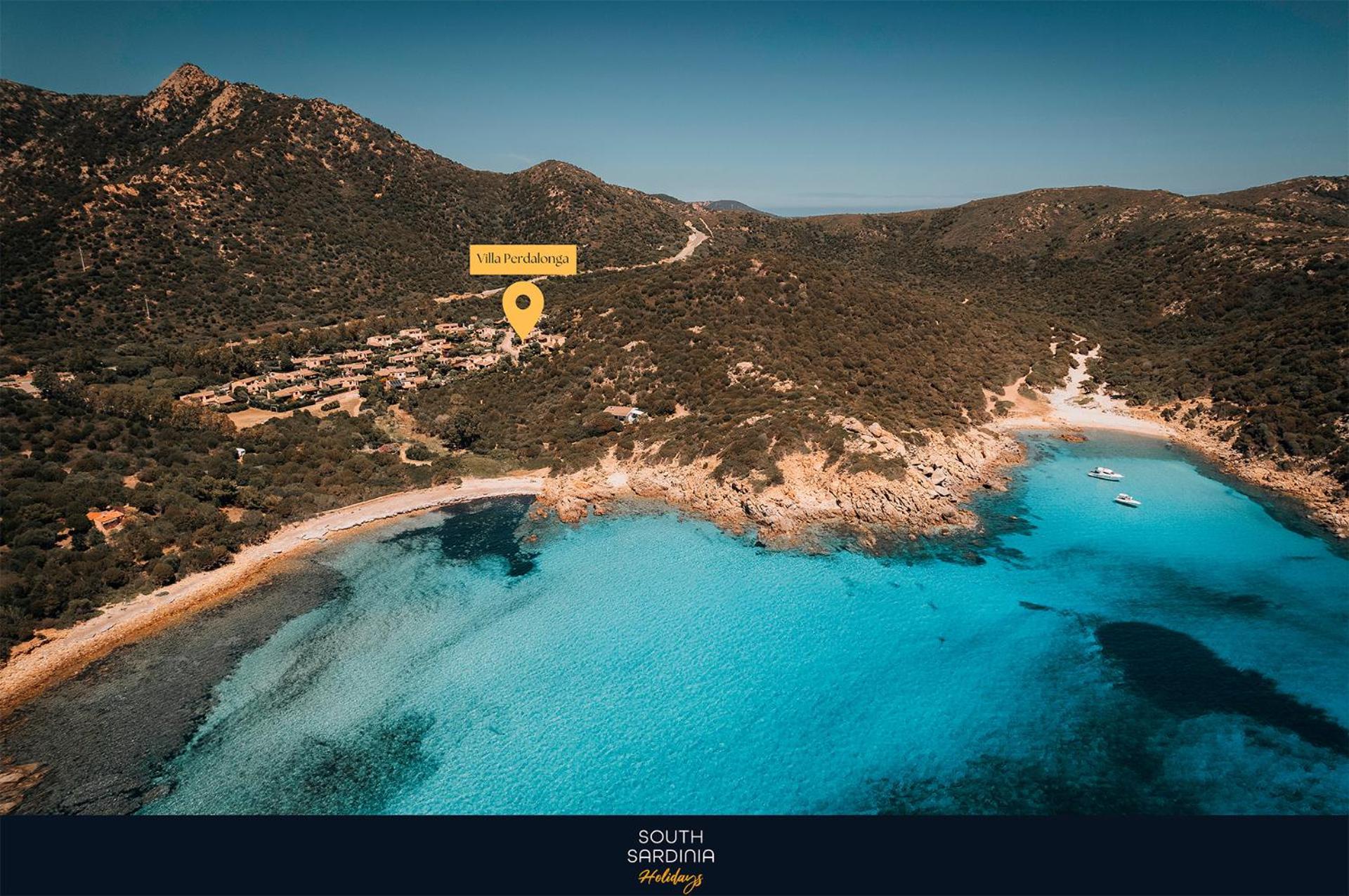 Villa Perdalonga, Vista Mare Sea View Tuerredda 툴라다 외부 사진